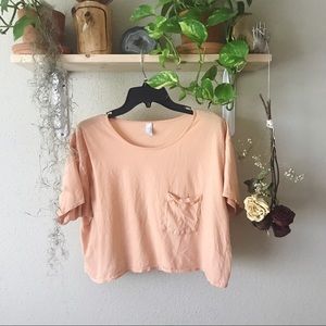 American Apparel Crop  Orange Tee